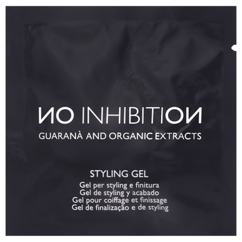 No Inhibition Styling Gel, żel do modelowania włosów z guaraną, żywicą i pantenolem, utrwala i nabłyszcza, 10ml - No Inhibition