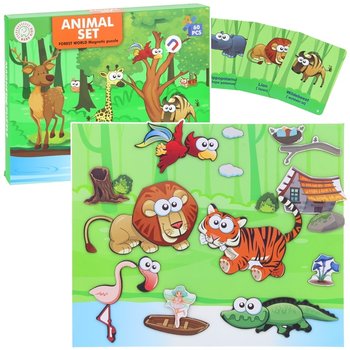 Nobo Kids, Układanka Puzzle Tablica Magnetyczna Safari Zwierz, 60 el. - Nobo Kids