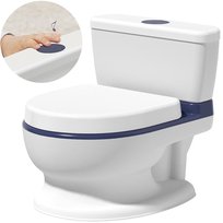 Nocnik interaktywny biały w kształcie toalety z melodią, toaleta turystyczna, Ricokids