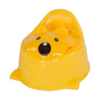 Nocnik tradycyjny plastikowy toaletka dla dzieci kibelek krzesełko żółty UC07001-5 - Hile