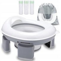 NOCNIK TURYSTYCZNY DLA DZIECI PRZENOŚNY NAKŁADKA NA TOALETĘ 2w1 NC-01