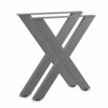 Nogi Do Stołu Biurka Szare W Kształcie X 72X60Cm Szare Loft - BITUXX