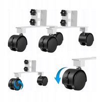 NOGI Z KÓŁKAMI DO GRZEJNIKA UNIWERSALNE METALOWE 2 SZTUKI Z KLUCZEM ŁATWY