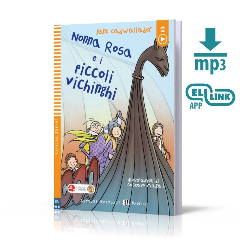 Nonna Rosa e i piccoli Vichinghi książka + audio online pre A1