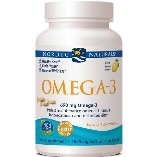 Фото - Вітаміни й мінерали Nordic Naturals Omega-3 690 mg Suplement diety, 60 kaps. w rybiej żelatyni 