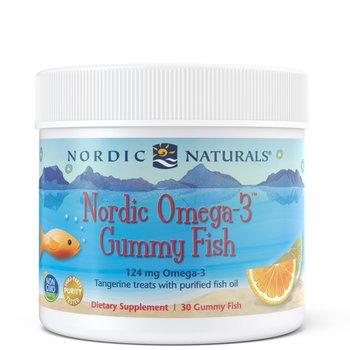 Nordic Naturals Omega 3 Gummy Fish 124 mg 30 żelek o smaku mandarynkowym - Nordic Naturals