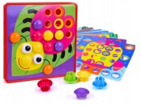 Norimpex, Duże Guziki Mozaika Układanka Edukacyjna 12 Plansz