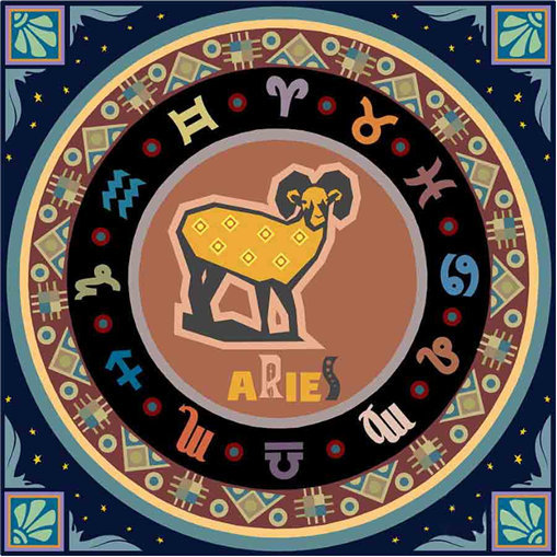 Zdjęcia - Kreatywność i rękodzieło Zodiak Norimpex, Mandala 7D  Baran 1006574, 30x30 cm 