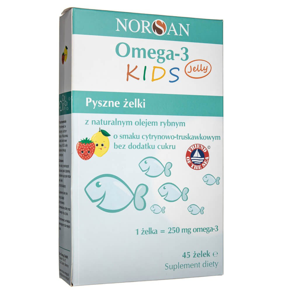 Zdjęcia - Witaminy i składniki mineralne Suplement diety, Norsan Omega-3 Kids żelki, 45 szt.