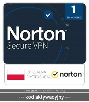 Norton Secure VPN 1 stanowisko / 1 rok - 2026 - Norton