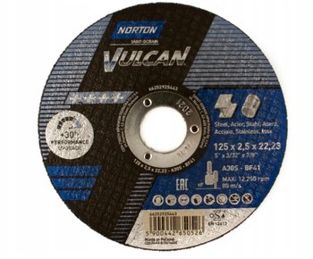 NORTON TARCZA VULCAN DO METALU 125 x 2.5 x 22.2mm-T41 A30S - Norton
