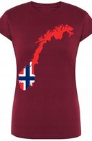 Norwegia Flaga Damski T-shirt Logo Nadruk Rozm.XXL
