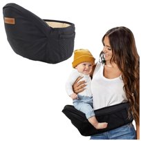 NOSIDEŁKO BIODROWE Pas do noszenia dziecka ODCIĄŻAJĄCY KRĘGOSŁUP Czarny