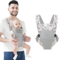 Nosidełko ergonomiczne 4w1 dla dzieci 0-48 mies., do 15 kg - 4 sposoby noszenia: przodem