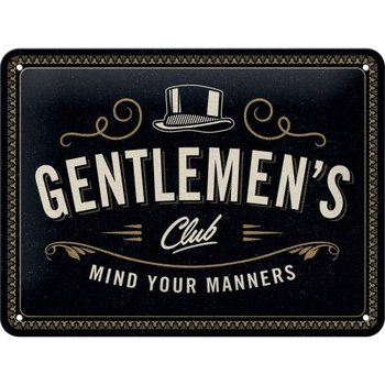 Nostalgic-Art Merchandising Gmb, Szyld 15x20cm Gentlemen's Club - Nostalgic-Art Merchandising Gmb