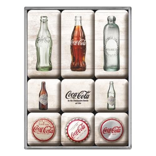 Nostalgic-Art Merchandising Gmb, Zestaw magnesów 9 szt CocaCola