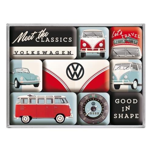 Nostalgic-Art Merchandising Gmb, Zestaw magnesów 9 szt VW Class