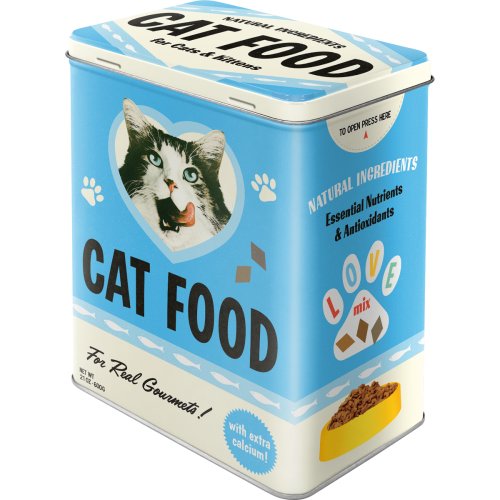 Фото - Харчовий контейнер CATerpillar Nostalgic Art, Puszka L Cat Food 