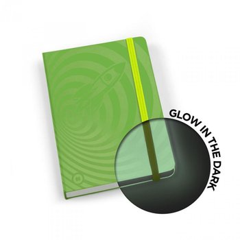 Notatnik świecący w ciemności MUSTARD Glowbook, zielony, 14,4x9,2x1,5 cm - Mustard