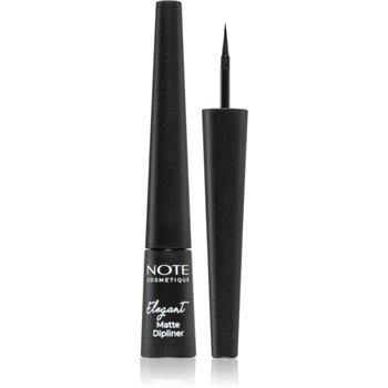 Note Cosmetique Elegant Matte Dipliner eyelinery w płynie o matowym wykończeniu 01 Coal Black 2,5 ml - Inna marka