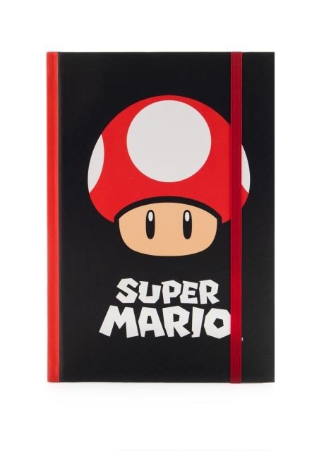 Notes A5 kołozeszyt Super Mario Mushroom 80 kartek w linie gumka ...