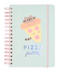 Notes A5 Pusheen Kotek Pizza turkusowy kropkowany Prezent dla Dziecka kot - Pusheen