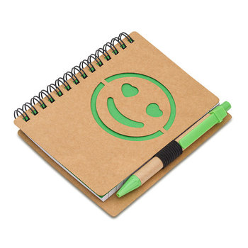 Notes gładki Smile, zielony - HelloShop