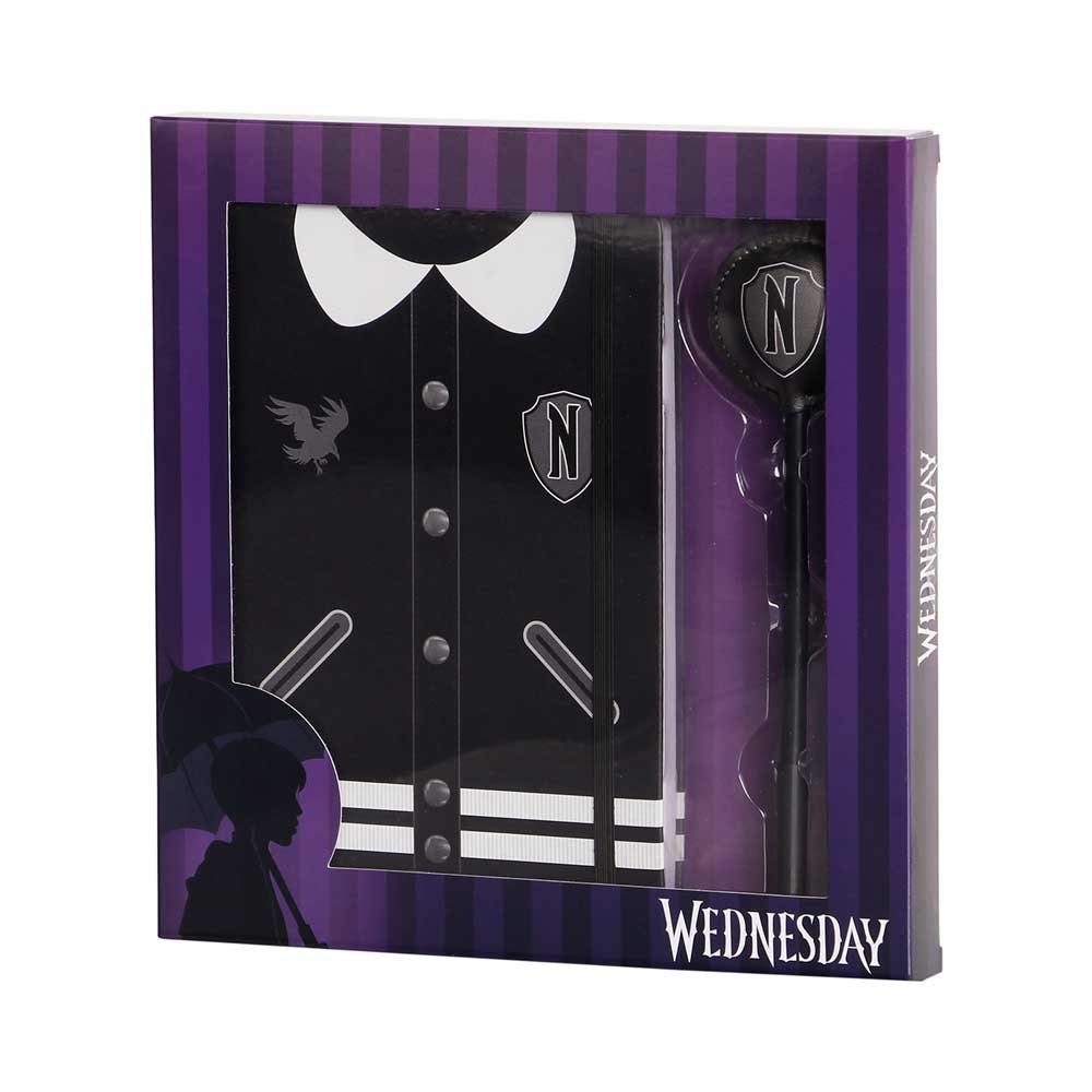 Wednesday Taking Notes Notes i długopis Wednesday Varsity diary + pen set - Karactermania ...