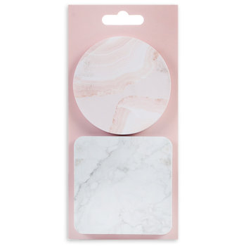 Notes, Marble Chic, Sticky, Różowy i Biały, 2x60 kartek - Empik