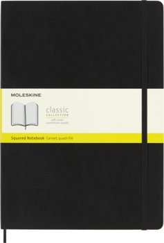 Notes Moleskine Classic A4 (21x29,7cm) w kratkę, miękka oprawa, czarny  - Moleskine