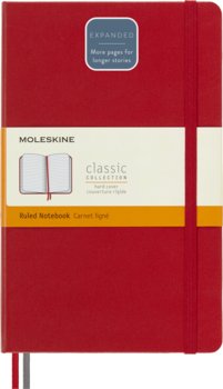 Notes Moleskine Classic L (13x21 cm) w linię, twarda oprawa, scarlet red, czerwona 400 stron - Moleskine