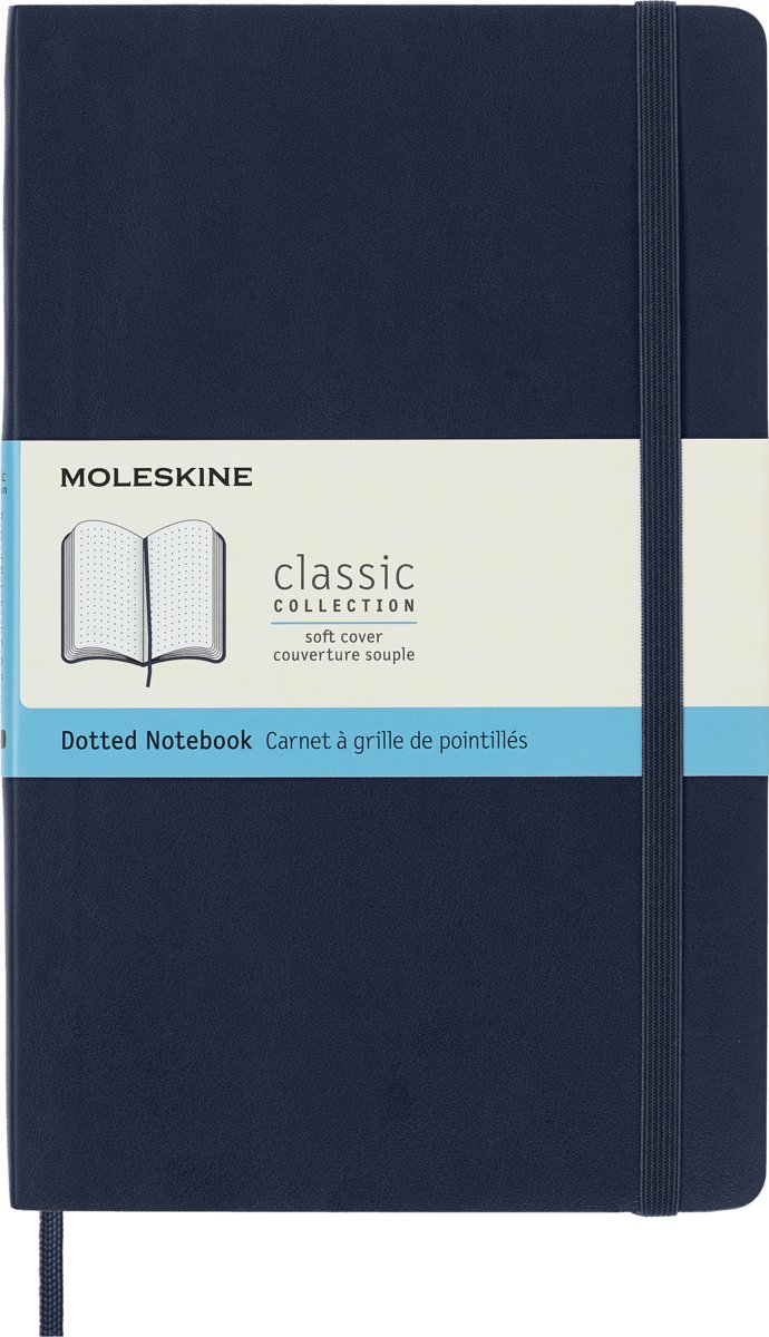 Фото - Стікери й папірці Moleskine Notes  Classic L  w kropki, miękka oprawa, granatowy (13x21cm)