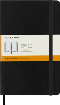 Notes Moleskine Classic L (13x21cm) w linie, miękka oprawa, czarny - Moleskine