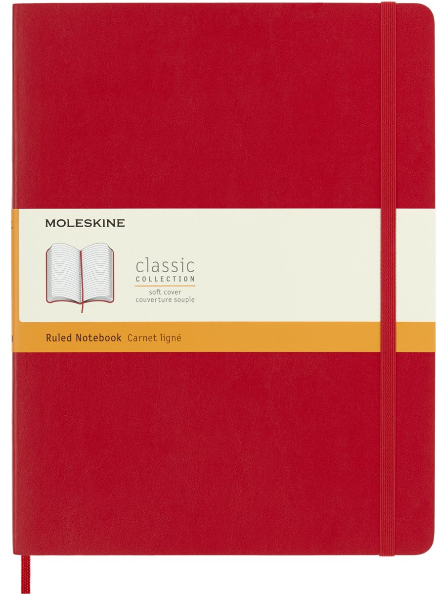 Фото - Щоденник Moleskine Notes  Classic XL  w linie, miękka oprawa, czerwony (19x25cm)