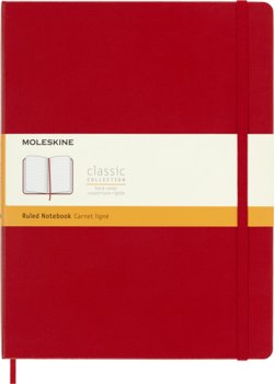 Notes Moleskine Classic XL (19x25cm) w linie, twarda oprawa, czerwony - Moleskine