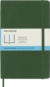Notes Moleskine L (13x21cm) w kropki, miękka oprawa, myrtle green - Moleskine