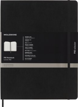 Notes Moleskine PROFESSIONAL XXL (21,6x27,9 cm), czarna miękka oprawa, 192 strony - Moleskine