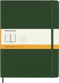 Notes Moleskine XL (19x25cm) w linie, twarda oprawa, zielony, 192 strony - Moleskine
