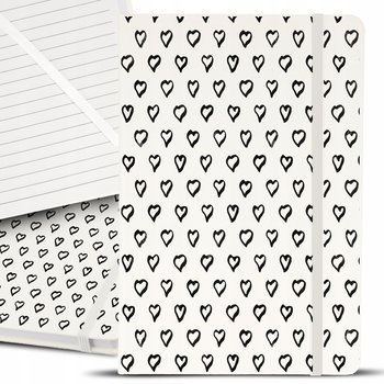 Notes Notatnik Bujo A5 Biały SERCA HEART Top Wzory - Inna marka