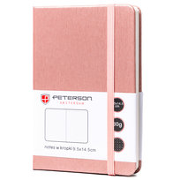 Notes notatnik mały twarda oprawa planer A6 w kropki journal Peterson różowy Peterson