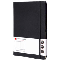 Notes notatnik planer organizer A5 w kropki zeszyt z gumką Peterson czarny