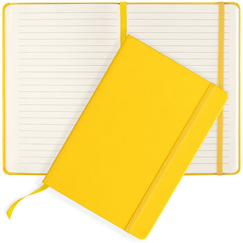 Notes Planner Notatnik A5 Zeszyt w Linie z Gumką Bullet Journal Dziennik Żółty 76 stron - Ragi