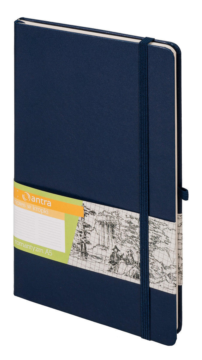 Antra Antra Notes W Kropki, A5, Romantyzm, Granatowy
