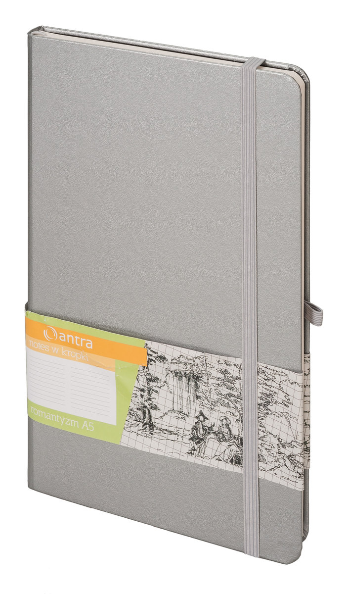 Antra Antra Notes W Kropki, A5, Romantyzm, Srebrny