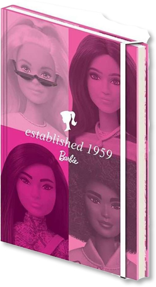 Notes w linie 120 kartek Barbie Established A5 z gumką dla Dziewczyny ...