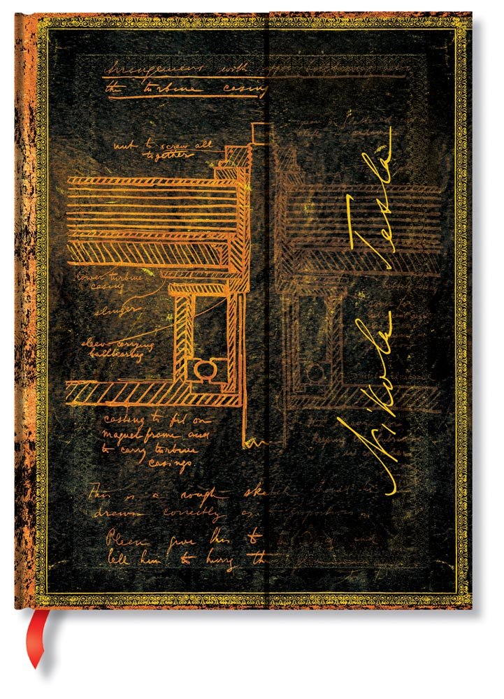 Zdjęcia - Planner Paperblanks Notes w linie, Embellished Manuscripts Tesla, Sketch of a Turbine, Paperbl 