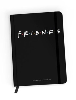 Notes w linie, Friends 002, czarny z kolorowym nadrukiem - Friends