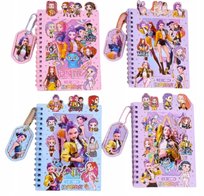 NOTES z 200 NAKLEJKAMI dziecięcy K-POP DEMON HUNTERS Huntrix dla dzieci