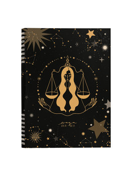 NOTES ZODIAKI WAGA| FORMAT B5 | SZARE KRATKI | COVERLOVER - Inna marka