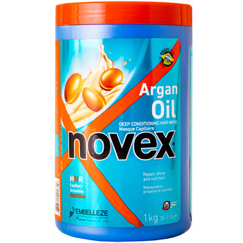 Novex Argan Oil Mask głęboko odżywcza maska do włosów słabych zniszczonych 1000g regeneruje, nawilża, odmładza pasma - Novex